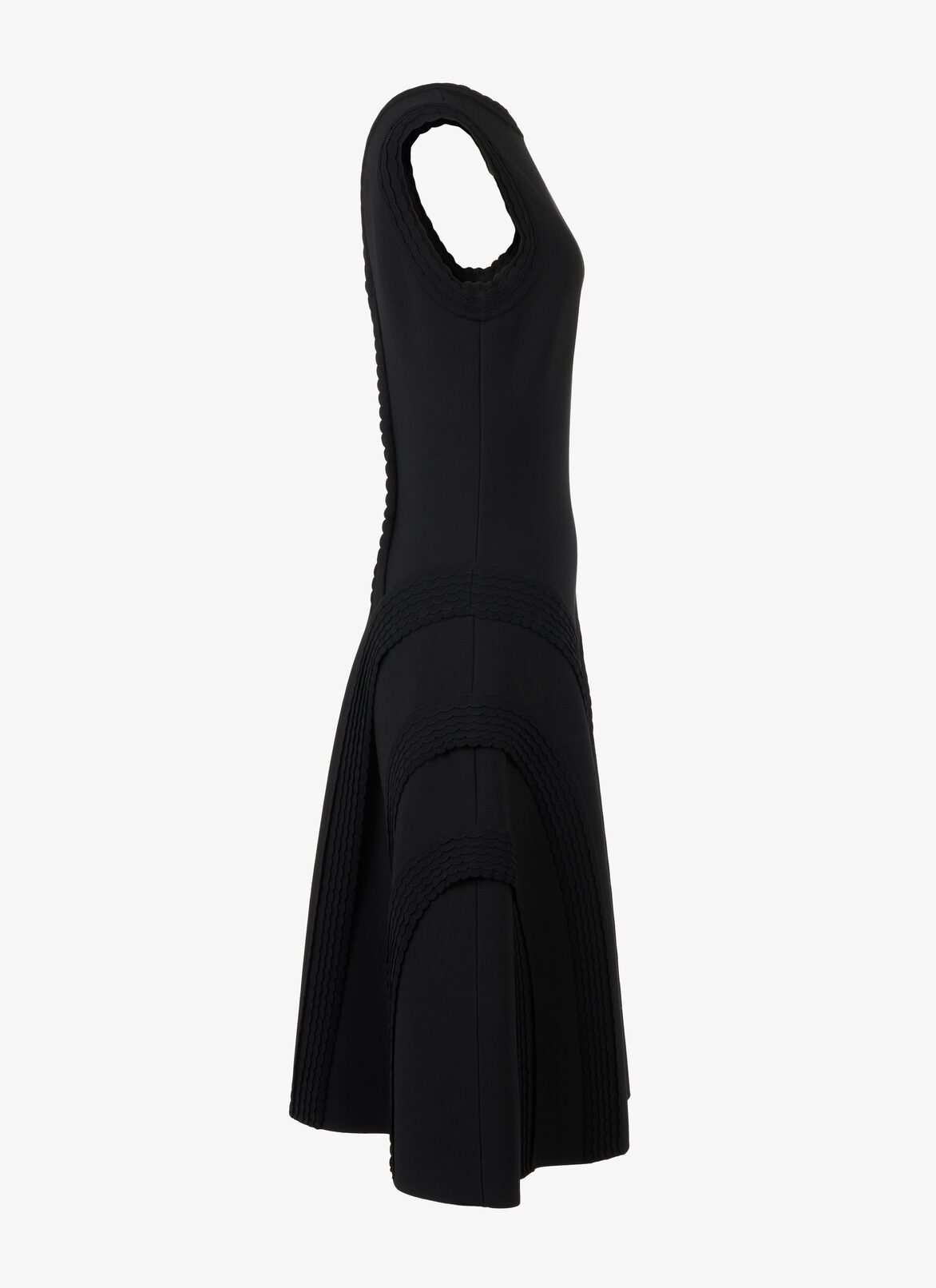 Piped Sleeveless Dress  ALAÏA BLACK PIPED SLEEVELESS DRESS